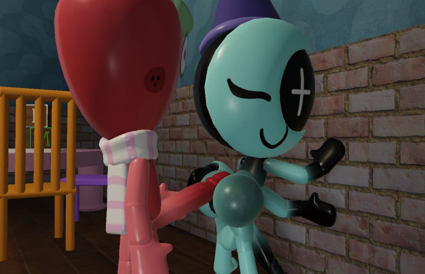 2boys 3d 3d_(artwork) against_wall astro_(dandy&#039;s_world) dandy&#039;s_world exposed_anus femboy gay male roblox sprout_(dandy&#039;s_world) srnubo