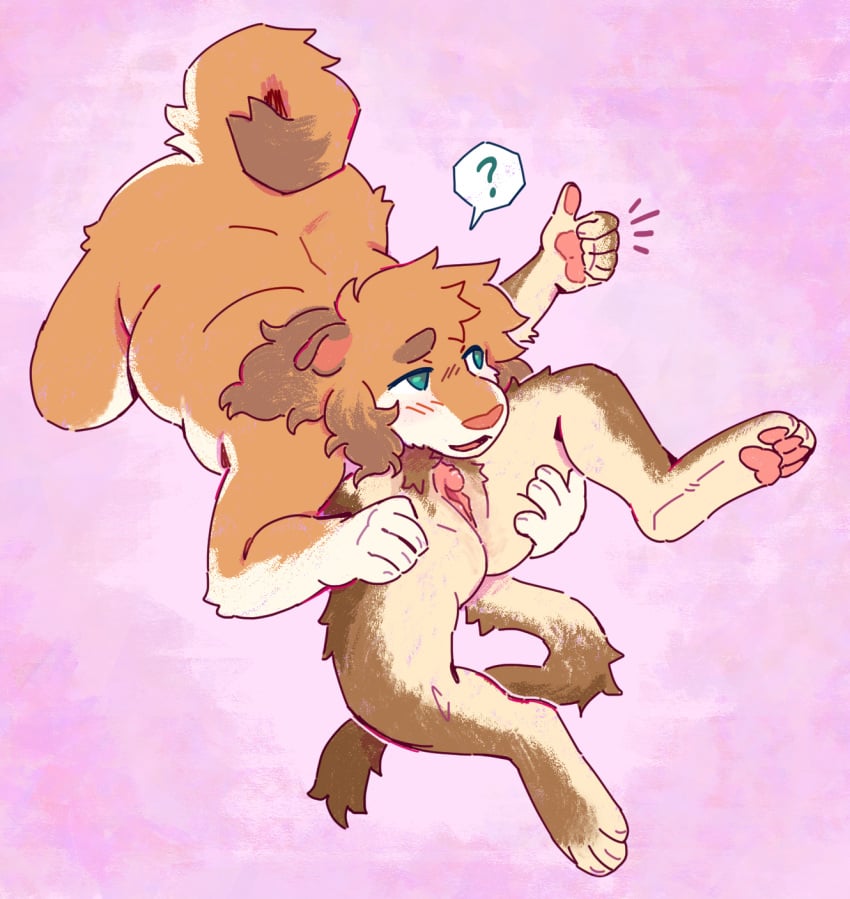 69_position ambiguous_gender anthro back_fat belly big_clitoris blue_eyes canid canine canis clitoris curled_tail curly_hair domestic_cat domestic_dog duo emanata felid feline felis female female/ambiguous genitals gesture hair hand_gesture hi_res hybrid leg_grab lykoi mammal oral pink_nose sex slightly_chubby spud_(squishysheepie) squishysheepie tail thigh_grab thumbs_up trans_(lore)