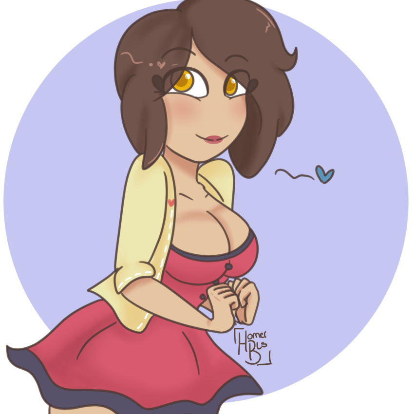 clothing dress fhs fhsz3r0 fnafhs fnafhs_z3ro freddy's_mom_(fnafhs) homerbls large_breasts mama_de_freddy_(fnafhs) martha_(fnafhs) milf tagme