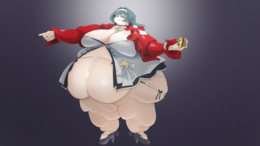 1females 1girls astra_yao bananamilkshaker belly belly_button big_belly big_breasts breasts burger chubby chubby_female exposed_belly exposed_belly_button exposed_fat_belly fat fat_female fat_girl fat_woman female female female_focus female_only hoyoverse light-skinned_female light_skin mihoyo mihoyo_technology_(shanghai)_co._ltd. obese obese_female overweight overweight_female solo solo_female solo_focus ssbbw standing stars_of_lyra thick_thighs thighs wide_hips zenless_zone_zero