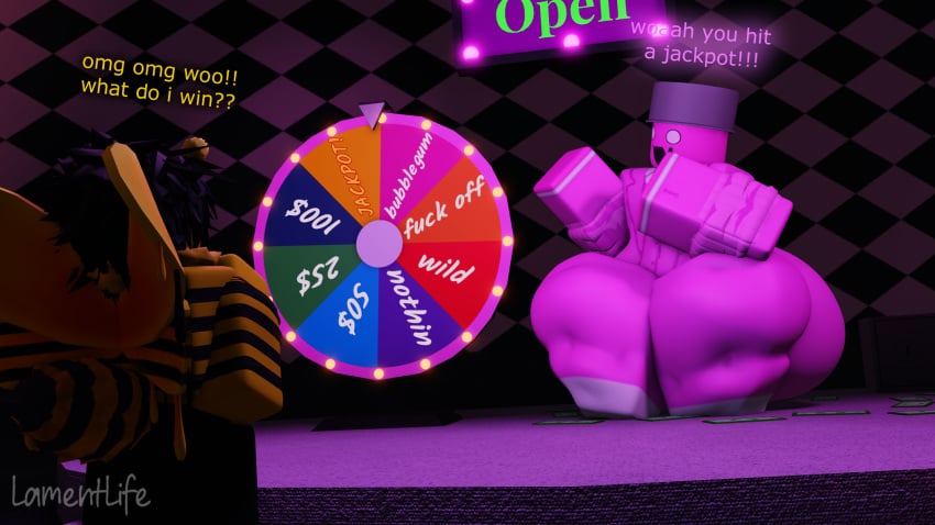 1boy 1femboy 1male 2male 2males 3d artist_name ass big_ass bubble_ass bubble_butt dialogue english_text enormous_ass fat_ass femboy huge_ass huge_butt huge_thighs lamentlife lamentlife_(oc) large_ass large_butt male massive_ass massive_butt massive_thighs roblox robloxian text thicc_thighs thick_thighs watermark wide_hip wide_hips wide_thighs