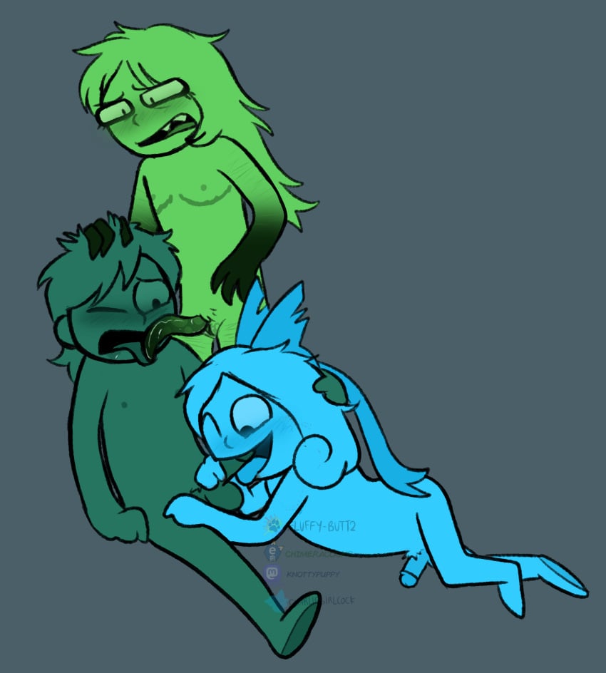 anthro blowjob charlotte_(making_fiends) futanari making_fiends marvin_(making_fiends) monster threesome vendetta_(making_fiends)