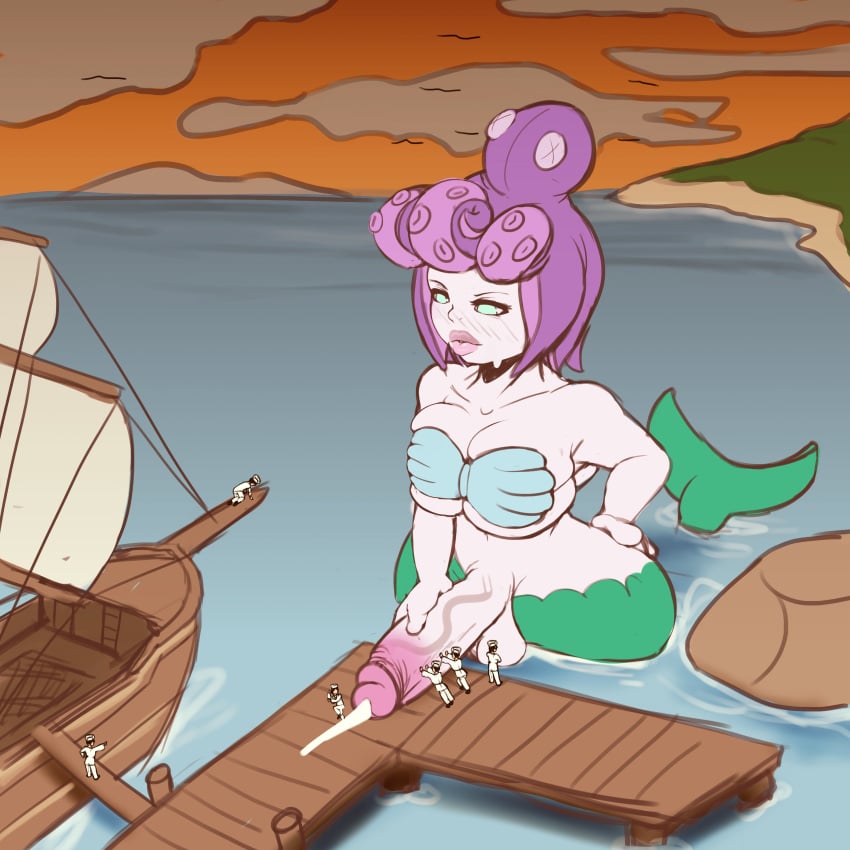 1futa 2020 6boys balls beach bikini blue_eyes boat breasts cala_maria clothed clothing cum cumming cuphead_(game) docks dwn000 erection futa_focus futa_giantess futa_with_male futanari giant_futanari giantess hand_on_hip handjob humanoid humanoid_penis in_water male masturbating masturbation mermaid mermaid_giantess mermaid_tail micro mostly_nude ocean octopus pale_skin penis penis_on_ground penis_out sailor shell_bikini ship siren solo_focus standing thick_thighs video_game video_game_character water wet wide_hips