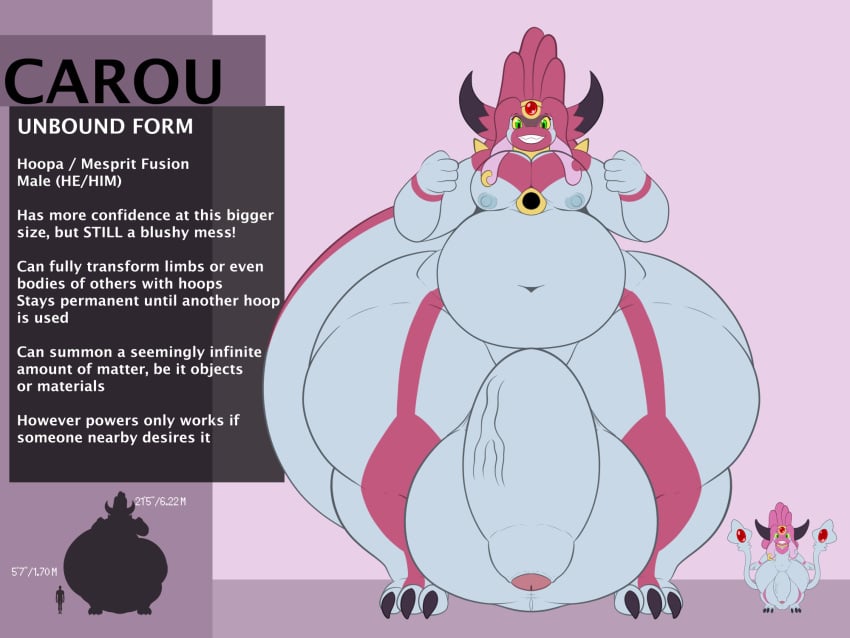 4_fingers ass balls big_balls big_butt big_penis carou_(vezerem) fingers fusion generation_4_pokemon generation_6_pokemon genitals grey_body hi_res hoopa hoopa_(unbound) horn huge_balls huge_butt huge_cock huge_thighs humanoid hyper hyper_balls hyper_butt hyper_genitalia hyper_hips hyper_penis hyper_thighs jewelry legendary_pokemon macro male mesprit model_sheet nintendo nipples nude penis pokemon pokemon_(species) pokemon_fusion simple_background smile smiling_at_viewer solo text thick_thighs vezerem wide_hips