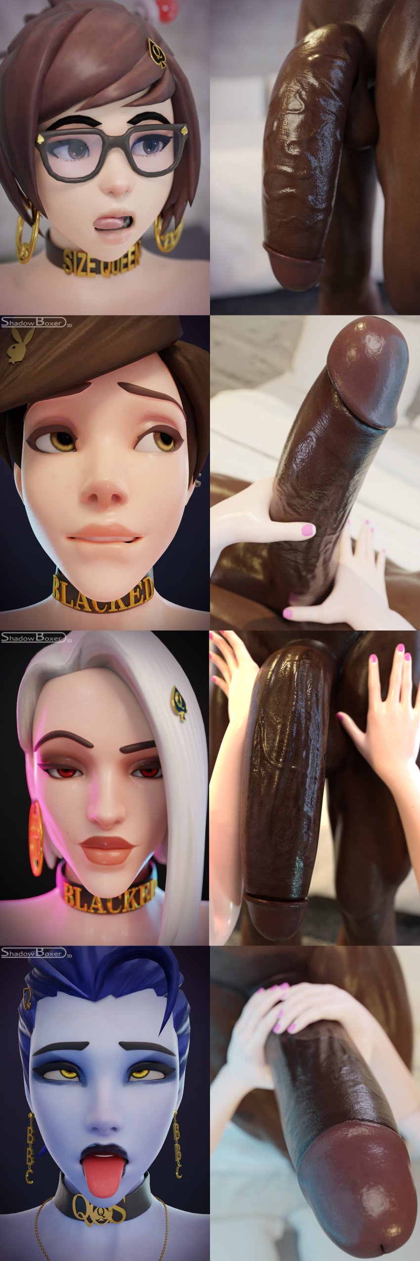 3d ahe_gao ashe_(overwatch) big_penis blacked blacked_clothing choker collar huge_cock huge_penis interracial mei_(overwatch) mewing mewmaxxing mog mogger multiple_boys multiple_girls overwatch penis penis_reaction_chart pleasure_face qos qos_clothing queen_of_spades shadowboxer size_queen tongue_out tracer uncensored widowmaker