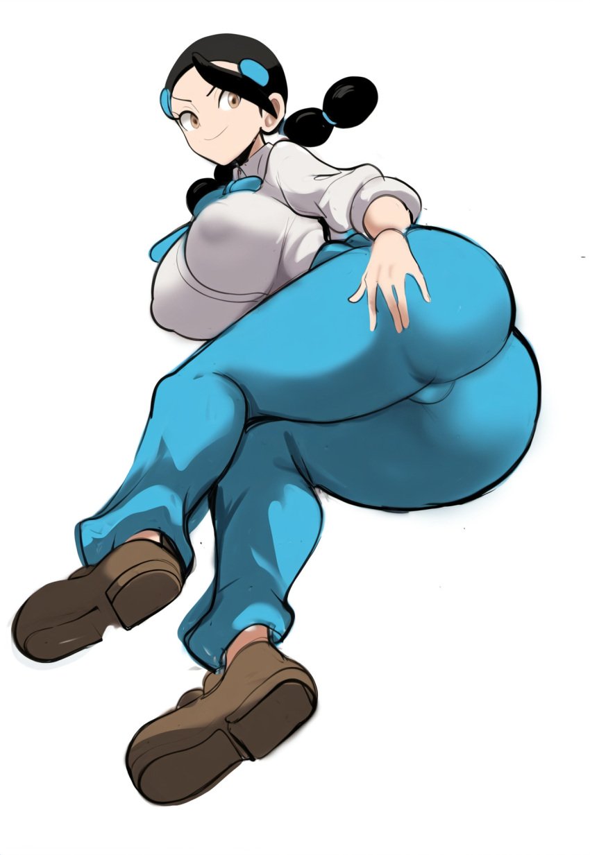 ai_generated ass big_ass big_breasts candice_(pokemon) female female_focus female_only full_body mullon novelai pokemon pokemon_dppt solo solo_female thick_thighs