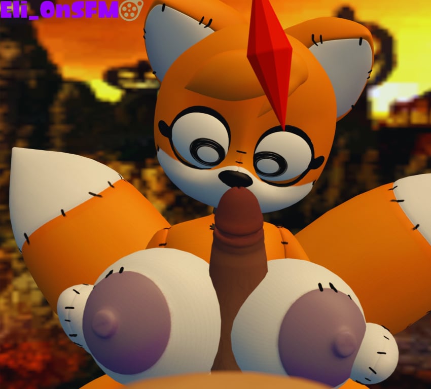 areola areolae big_breasts big_penis breasts doll eli_onsfm fox fox_ears fox_girl fox_tail hard_nipples nipples penis sfm sonic_(series) sonic_the_hedgehog_(series) source_filmmaker staring staring_at_penis tails tails_doll tails_the_fox titjob tits_out