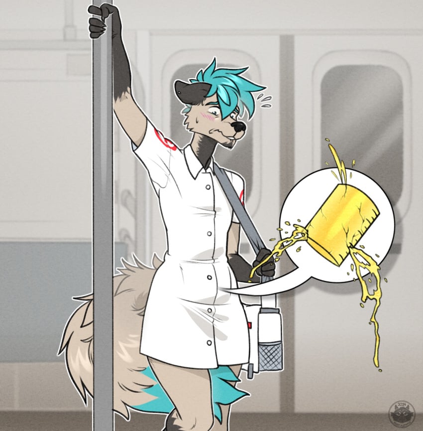 angry_platypus anthro bladder bodily_fluids canid canine canis desperation feun_maclaurin fox full full_bladder genital_fluids hi_res humiliation jackal male mammal omorashi organs solo urine watersports wetting