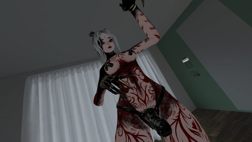 bottom_view dominant_female dominatrix femdom strap-on vrchat vrchat_avatar