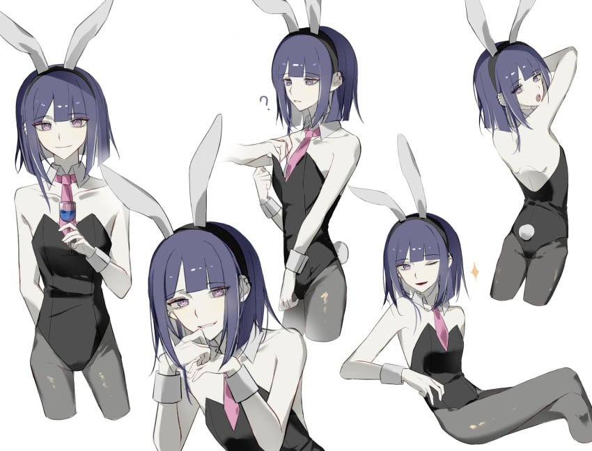 bunny_boy bunny_ears bunnysuit crossdressing femboy male male_only otoko_no_ko the_hundred_line_-last_defense_academy- tsukumo_ima