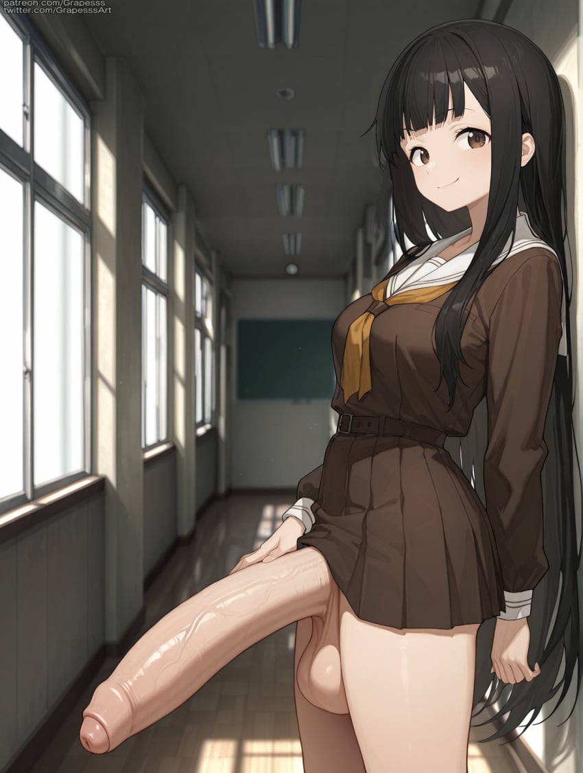 ai_generated futanari grapesss intersex light-skinned_futa make_heroine_ga_oo_sugiru! nukumizu_kaju