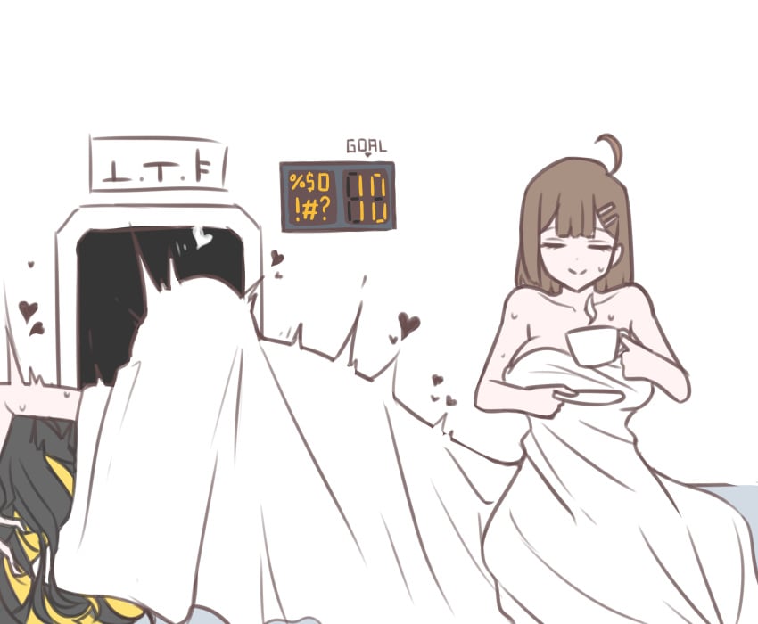 after_sex back_arching_orgasm binah hod_(lobotomy_corporation) lobotomy_corporation project_moon sweat tagme yuri