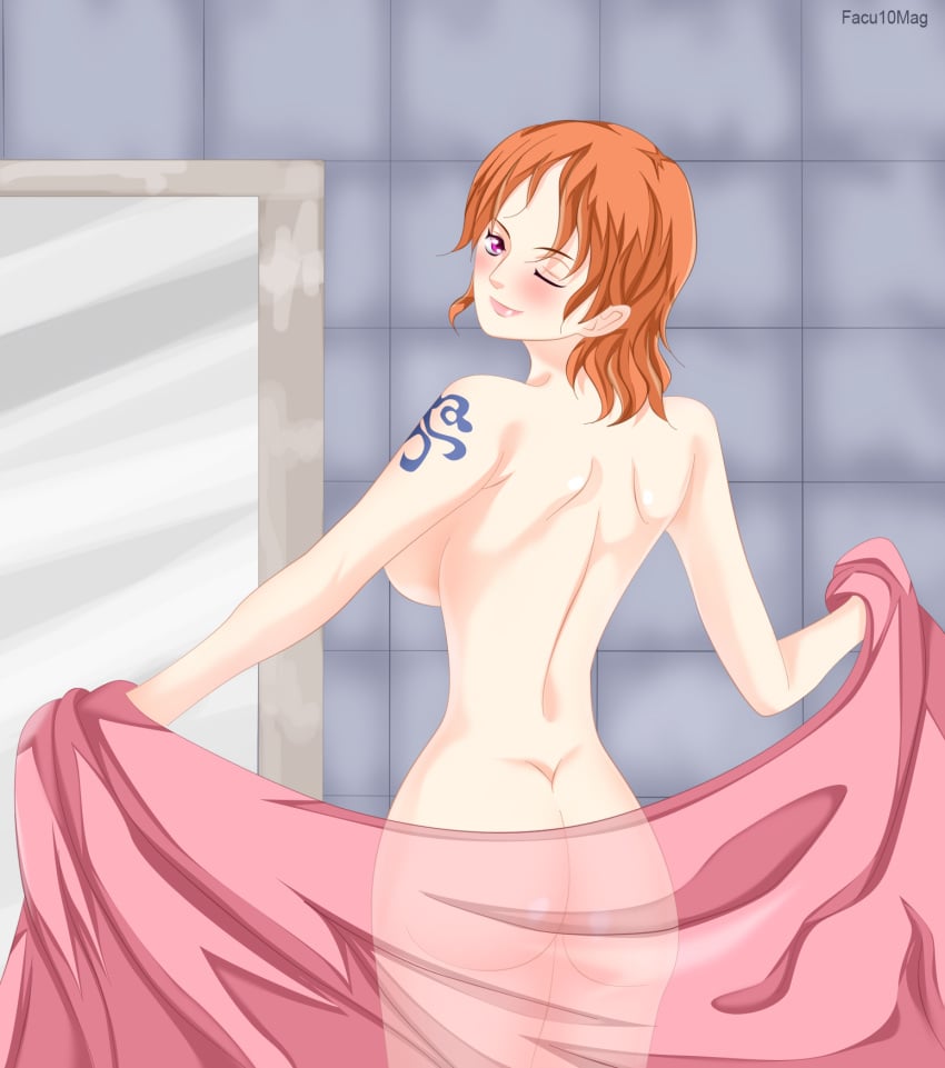 1girls facu10mag female nami_(one_piece) one_piece solo solo_female tagme