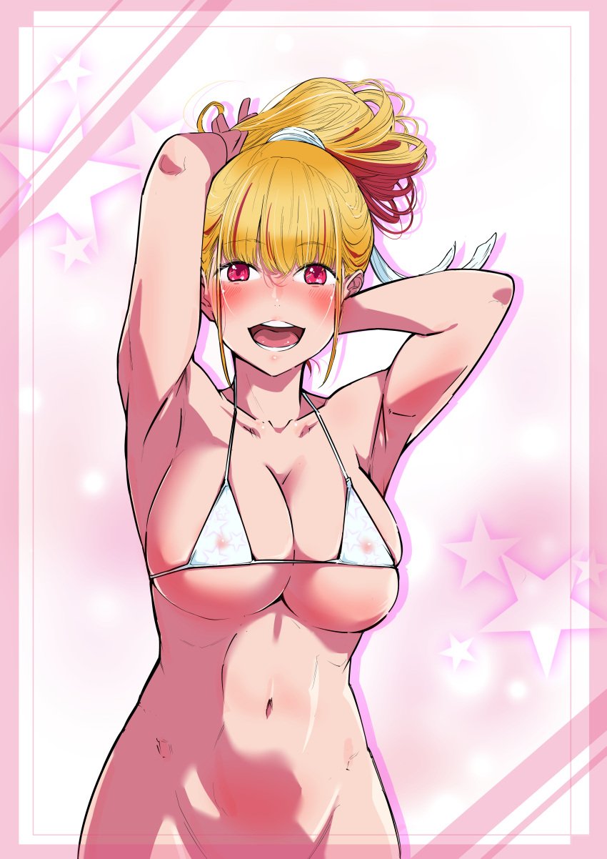 1girls alternate_breast_size armpit armpit_crease armpit_peek armpits bare_armpits bare_arms bare_belly bare_chest bare_hands bare_hips bare_midriff bare_navel bare_shoulders bare_skin belly belly_button big_breasts bikini bikini_top blonde_eyebrows blonde_female blonde_hair blonde_hair blonde_hair_female blush blush_face blushing_at_viewer blushing_female breasts bust_cup busty busty_female busty_girl busty_teen child_bearing_hips cleavage collarbone coriponz elbows exposed_armpits exposed_arms exposed_belly exposed_chest exposed_hips exposed_midriff exposed_navel exposed_shoulders exposed_skin eyebrows_visible_through_hair female female_focus female_only fertile_hips hairless_armpits half_naked half_nude halterneck happy high_resolution high_school_student highres hoshino_ruby hourglass_figure idol large_breasts lean_figure long_hair looking_at_viewer micro_bikini midriff naked naked_female naked_woman narrow_waist navel nipple_bulge nude nude_female nudity open_mouth open_mouth_smile oshi_no_ko parted_lips pink_background pink_eyes pink_eyes_female plump_breasts ponytail school_girl semi_nude shaved_armpits shoulders simple_background slender_body slender_waist slim_waist solo standing star-shaped_pupils star_eyes string_bikini swimsuit swimwear teen_girl teenage_girl teenage_tits teenager tongue tying_hair upper_body upper_teeth wide_hips yellow_eyebrows yellow_hair yellow_hair_female young_female young_woman