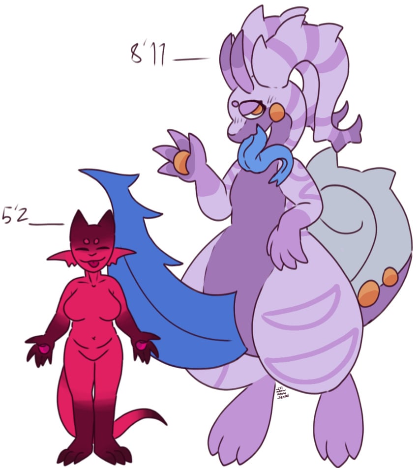 anthro chart claws duo female generation_6_pokemon generation_8_pokemon goodra gooey_(lilmeowmeowsenpai) height_comparison hi_res hisuian_form hisuian_goodra humanoid lilmeowmeow_senpai long_tongue male male/female nintendo pokemon pokemon_(species) regional_form_(pokemon) shell size_chart size_difference slightly_chubby slightly_chubby_anthro slightly_chubby_female slightly_chubby_male spikes spikes_(anatomy) sylo_(lilmeowmeowsenpai) tongue tongue_out