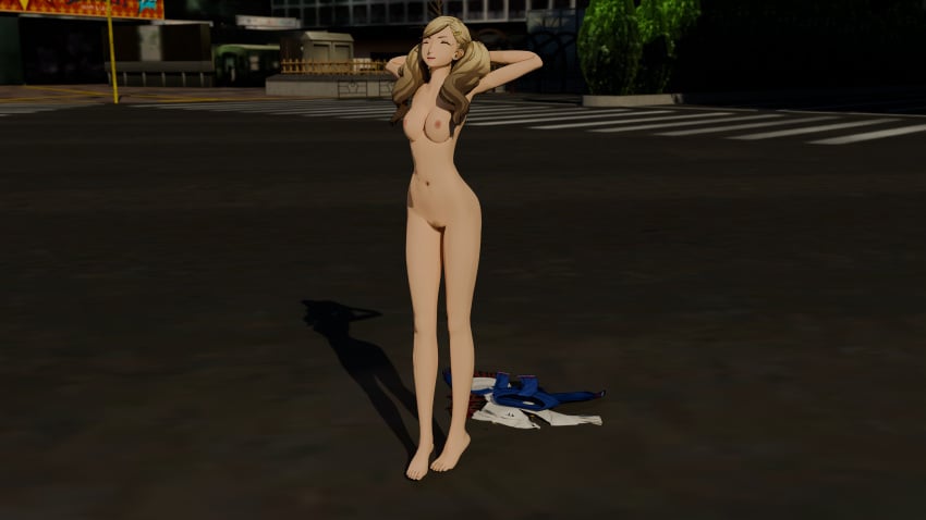 1girls ann_takamaki atlus blender breasts clothes_on_floor clothes_removed clothing_on_floor clothing_on_ground clothing_removed completely_naked completely_naked_female completely_nude completely_nude_female exhibitionism malix_anno naked naked_female naked_in_public nipples nude nude_female nude_in_public ofugh outdoor_nudity outdoors persona persona_5 public public_exposure public_indecency public_nudity pussy