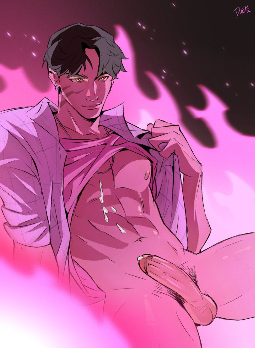 big_penis cum_on_body jinu_(kpop_demon_hunters) kpop_demon_hunters lifting_shirt male_only padeliciouss/dantesrealm