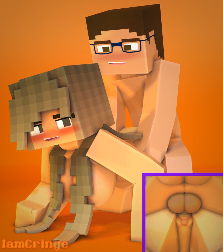 1boy 1boy1girl 1girls 3d big_breasts brown_eyes brown_hair character female female_focus horsecock human iamcringe ian_cringe_(iamcringe) male mine-imator minecraft moriko nude sex sofia_wellington_(iamcringe) straight tagme vaginal_penetration