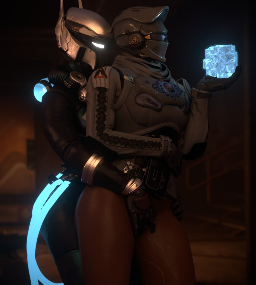 2girls 3d 3d_(artwork) alley armor armored_female bodysuit bottomless dark-skinned_female dark_skin destiny_(game) destiny_2 faceless_character faceless_female female/female fingering from_behind guardian_(destiny) helmet hunter_(destiny) prostitution pussy_juice pussy_juice_trail standing_sex that_one_spartan warlock_(destiny) yuri