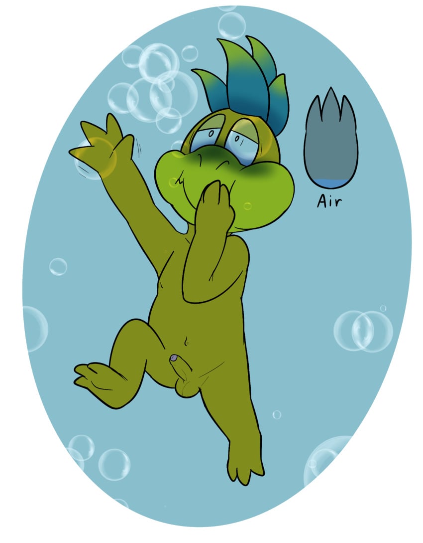 asphyxiation drowning erection foreskin genitals hammer_bro hi_res koopa male mario_bros nintendo nude partially_retracted_foreskin penis retracted_foreskin scalie shell-less tribaldragon uncircumcised
