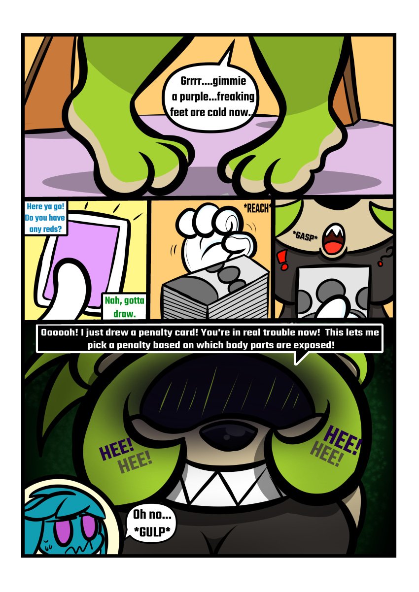 3_toes absurd_res accessory afrosoricid anthro blue_body blue_fur bracelet canid canine card card_deck card_game clothing comic cuff_bracelet dialogue duo ear_piercing ear_ring english_text feet female fennec_fox fox fur gaming gloves green_body green_fur hair_accessory hairband handwear hi_res idw_publishing jewelry kaokaoarts kitsunami_the_fennec male mammal oddkao piercing ring_piercing scared sega sharp_teeth sonic_(series) sonic_the_hedgehog_(comics) sonic_the_hedgehog_(idw) sonic_the_hedgehog_(series) speech_bubble strip_game strip_games surge_the_tenrec teeth tenrec text text_box thoughts toes true_fox undressing