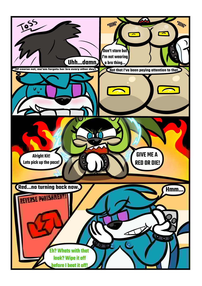 absurd_res accessory afrosoricid anthro blue_eyes blush bodily_fluids bracelet breasts canid canine card card_game clothed clothing comic cuff_bracelet dialogue duo ear_piercing ear_ring english_text exposed_breasts female fennec_fox fox gaming gloves hair_accessory hairband handwear hi_res humiliation idw_publishing jewelry kaokaoarts kitsunami_the_fennec male mammal nipples oddkao partially_clothed partially_clothed_female partially_clothed_male pasties piercing purple_eyes quills_(anatomy) removed_clothing removed_shirt ring_piercing sega shirt_removed shirtless_anthro shirtless_female shirtless_male sonic_(series) sonic_the_hedgehog_(comics) sonic_the_hedgehog_(idw) sonic_the_hedgehog_(series) speech_bubble strip_game strip_games surge_the_tenrec sweat sweatdrop tenrec text thought_bubble thoughts topless topless_anthro topless_female topless_male true_fox undressing
