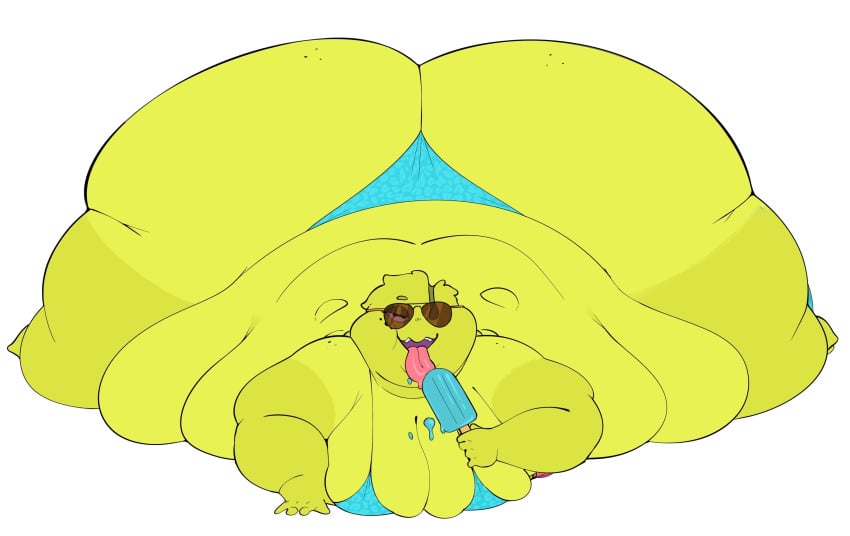 ass big_ass big_breasts breasts female female_focus female_only huge_ass huge_breasts licking looking_at_viewer massive_ass morbidly_obese obese popsicle robuttschei ryl_(robuttschei) sunglasses swimwear tagme thick thick_ass thick_thighs tongue tongue_out