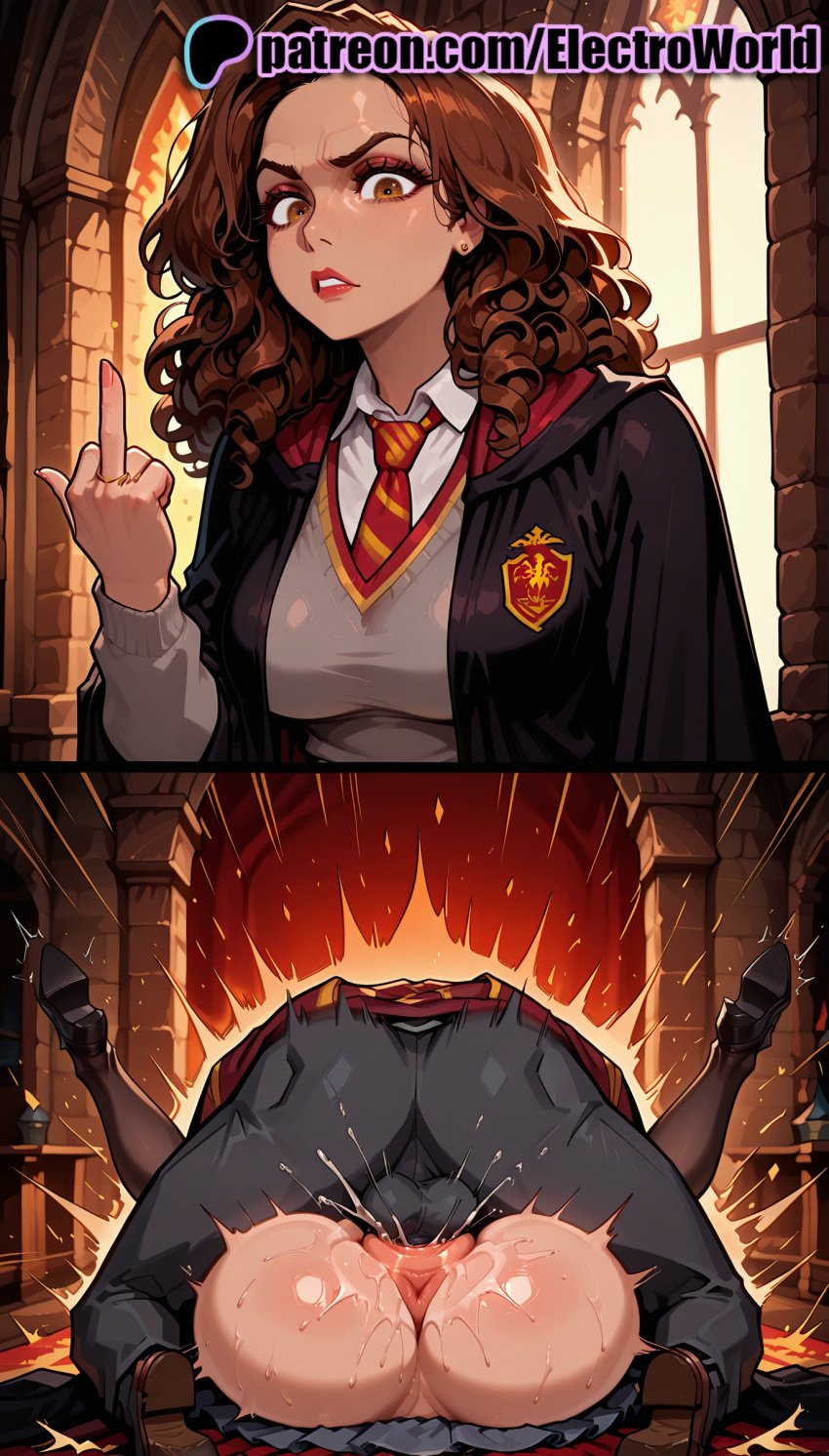 1girls 2025 ai_generated anus anus artist_name breasts breasts breasts brown_eyes brown_footwear brown_hair bust chest clitoral_hood electroworld english_text exposed_anus exposed_pussy female fucking harry_potter hermione_granger hi_res high_quality high_resolution highres hogwarts_school_uniform intercourse juicy_pussy legs_apart legs_spread loafers love_making necktie open_legs patreon patreon_username penetration pussy sex sexual_intercourse sparkle splayed_legs spread_legs stable_diffusion straight tight_anus tight_pussy vagina warner_brothers watermark wavy_hair