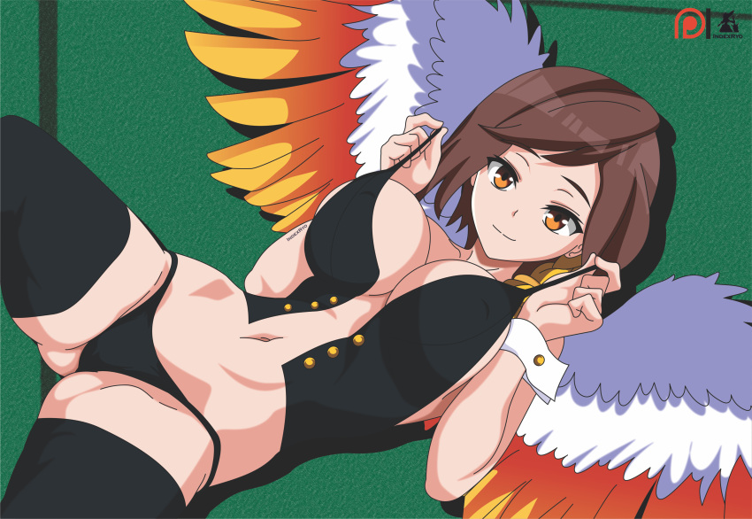 1girls 2d breasts brown_hair furia_(paladins) indexryo looking_at_viewer paladins solo