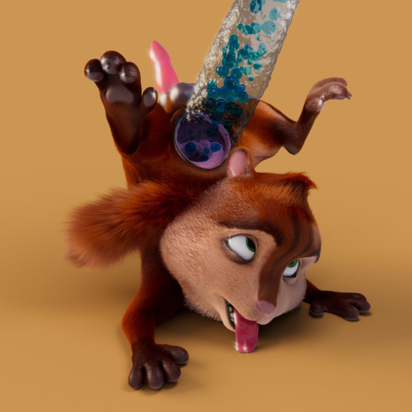 1:1 3d 3d_(artwork) anal animal_genitalia animal_penis balls chipmunk digital_media_(artwork) feral gay ground_squirrel hi_res large_insertion male_only mammal pawpads paws penetration penis rodent scimunk sciurid tentacle