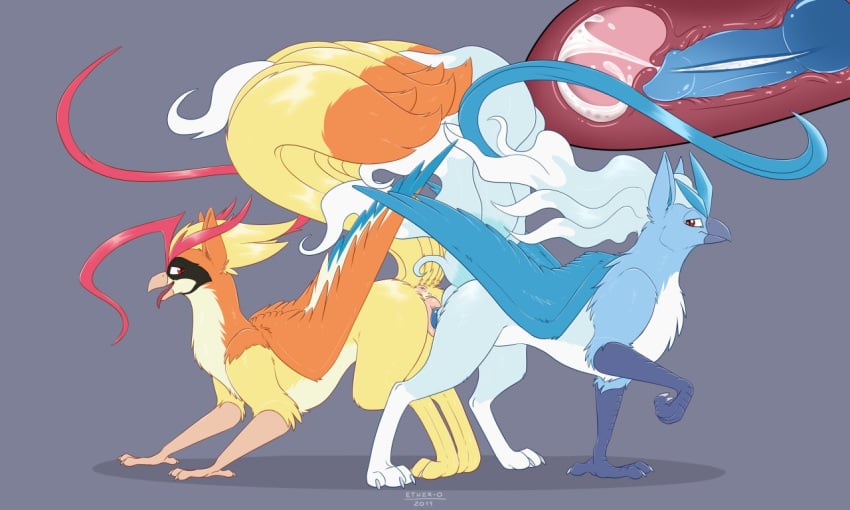 1boy 1girls 2019 5:3 ahe_gao all_fours alolan_ninetales anatomically_correct anatomically_correct_pussy animal_genitalia animal_penis animal_pussy articuno ass avian beak big_penis big_tail blue_fur blue_penis bodily_fluids canine canine_penis canine_pussy claws countershading cum cum_in_pussy cum_in_uterus cum_inside dipstick_tail duo ether-0 feet female feral feral_on_feral fox fur fusion genital_fluids gryphon hybrid internal knot knotting legendary_pokemon male multi_tail multicolored_tail ninetales nintendo paws penetration penis pidgeot pokémon_(species) pokemon pokemon_(species) pokemon_rgby pokemon_sm purple_background pussy red_eyes sex tail tan_countershading text thick_thighs tongue tongue_out vaginal_penetration video_games watermark white_countershading wings x-ray yellow_fur