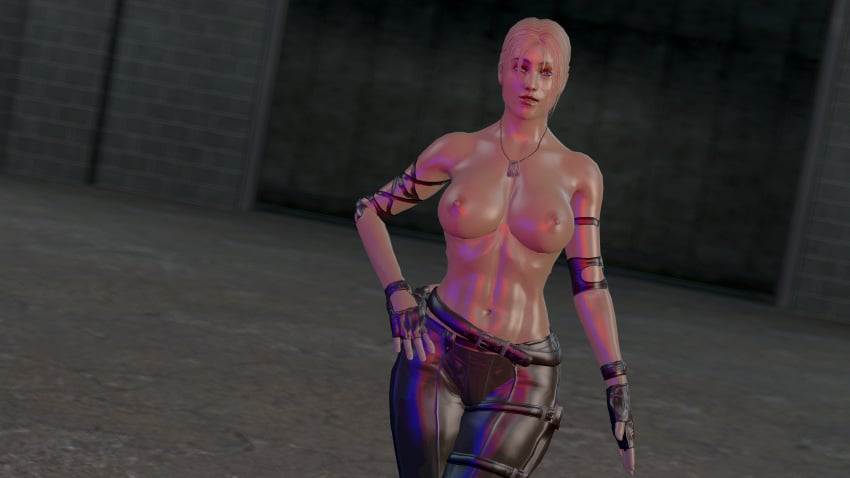 3d abs athletic_female breasts exposed_breasts mortal_kombat mortal_kombat_(2011) oiled oiled_body photoshoot sfm sonya_blade sonya_blade_(mk9)