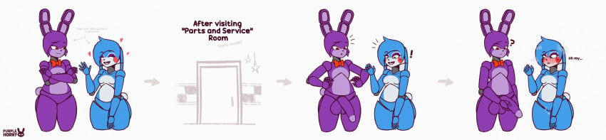 1female 1male bonnie_(fnaf) bunny_ears dick five_nights_at_freddy&#039;s five_nights_at_freddy&#039;s_2 pussy toy_bonnie_(fnaf)