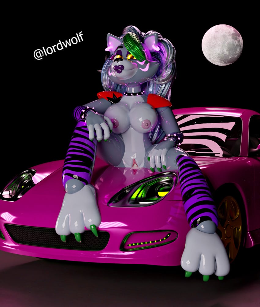 3d_(artwork) 4_fingers anthro areola black_nose bodily_fluids breasts canid canine canis claws clothed clothing cum cum_in_pussy cum_inside digital_media_(artwork) ear_piercing ear_ring female fingers five_nights_at_freddy's five_nights_at_freddy's:_security_breach genital_fluids glistening glistening_body green_claws green_highlights grey_hair hair hi_res highlights_(coloring) lipstick looking_at_viewer lordwolf lying makeup mammal nipples on_side panties piercing pink_nipples pointy_ears prick_ears purple_lipstick ring_piercing roxanne_wolf scottgames solo steel_wool_studios tongue tongue_out topless topless_anthro topless_female underwear wolf yellow_eyes