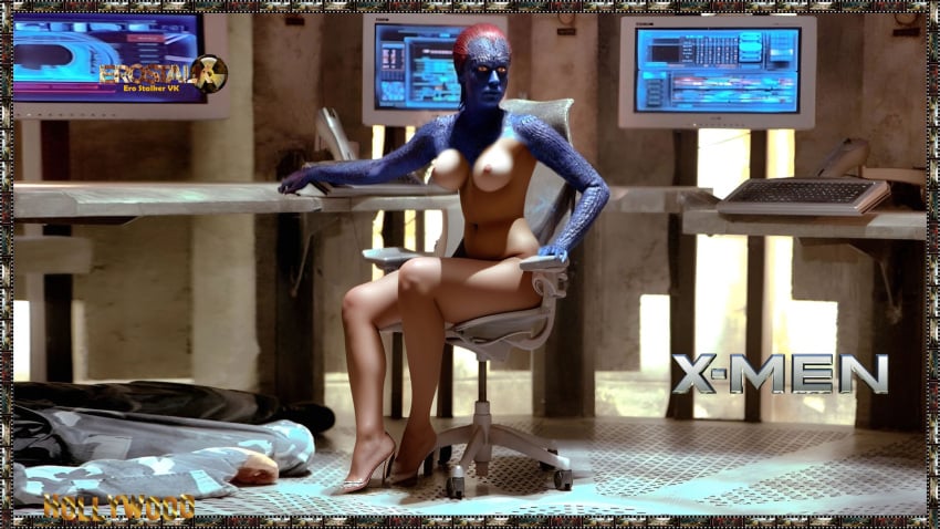 erofilm mystique mystique_(rebecca_romijn) rebecca_romijn red_hair x-men x-men_(2000)