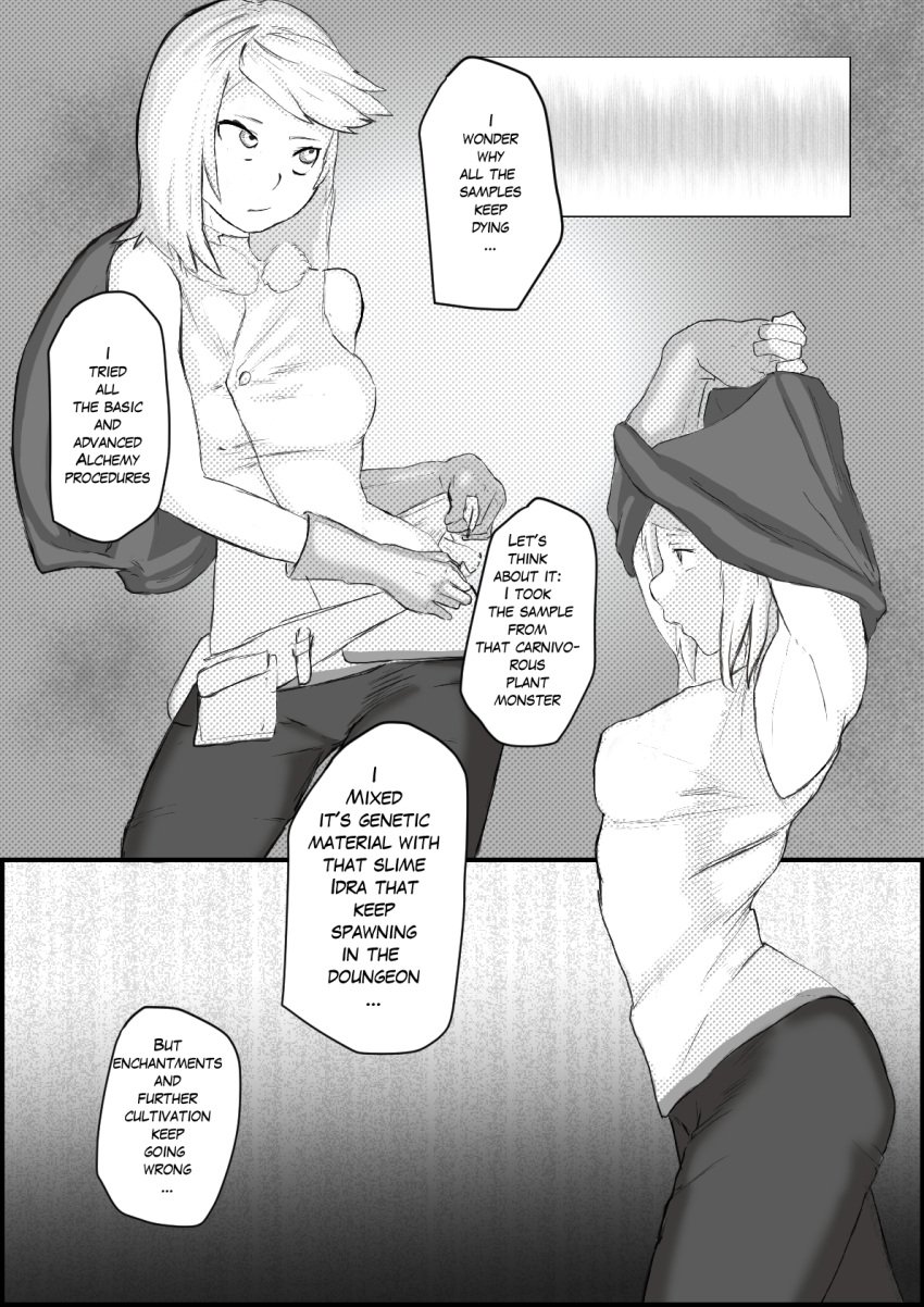 alchemist comic comic_page doujinshi fanart fantasy_x_grounds tentacle undressing