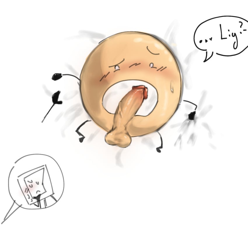 1boy battle_for_bfb battle_for_bfdi battle_for_dream_island battle_for_dream_island_again bfb bfdi bfdia blush diantha_tha_dog donut_(bfdi) duo female female/male female_on_top femdom jacknjellify limited_palette liy_(bfdi) male male_focus object_show object_show_community object_shows osc straight the_power_of_two tpot