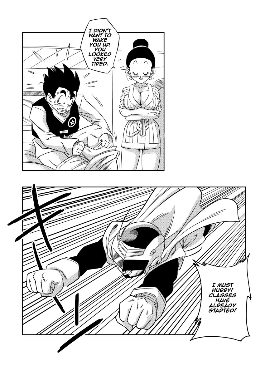 breasts chichi chichi_(majin_buu_saga) dragon_ball dragon_ball_z son_gohan yamamoto_doujin