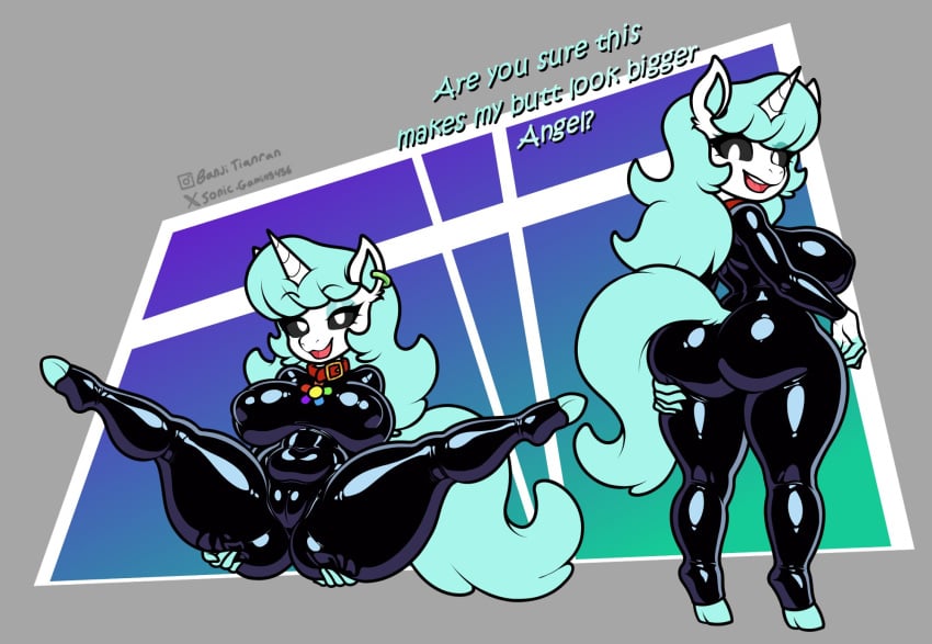 1female 1girl 1girls 2025 2025s 2d 2d_(artwork) 2d_artwork absurd_res absurdres anthro anthro_female anthrofied aqua_hair aqua_hooves aqua_inner_ear aqua_tail aqua_text ass big_ass big_breasts big_butt black_bodysuit black_eyes black_latex black_sclera black_skinsuit bodysuit breasts bubble_ass bubble_butt butt clothed clothing collar crafty_corn craftycorn critters_(poppy_playtime) dat_ass dat_butt dialogue digital_art digital_drawing digital_drawing_(artwork) digital_media digital_media_(artwork) digital_painting digital_painting_(artwork) ear_piercing english english_dialogue english_text female female_anthro female_focus female_only flower_necklace flower_pendant fluffy fluffy_tail furry furry_female glistening glistening_ass glistening_body glistening_butt hair hi_res hooves horn horse_ears horse_tail huge_ass huge_butt huge_thighs jewelry large_ass large_butt latex latex_bodysuit latex_clothing latex_skinsuit latex_suit looking_at_viewer looking_back looking_back_at_viewer mammal mob_entertainment mob_games mythological_creature mythological_equine mythology necklace pendant piercing poppy_playtime poppy_playtime_(chapter_3) poppy_playtime_(chapter_4) pupils purple_latex red_collar seductive short_stack shortstack simple_background smiling_critters sonic_gaming456 tagme tail text thick thick_ass thick_butt thick_thighs thighs tight_clothing unicorn unicorn_girl unicorn_horn unicorn_humanoid unicorn_tail video_games white_body white_ears white_eyes white_pupils white_skin wide_hips