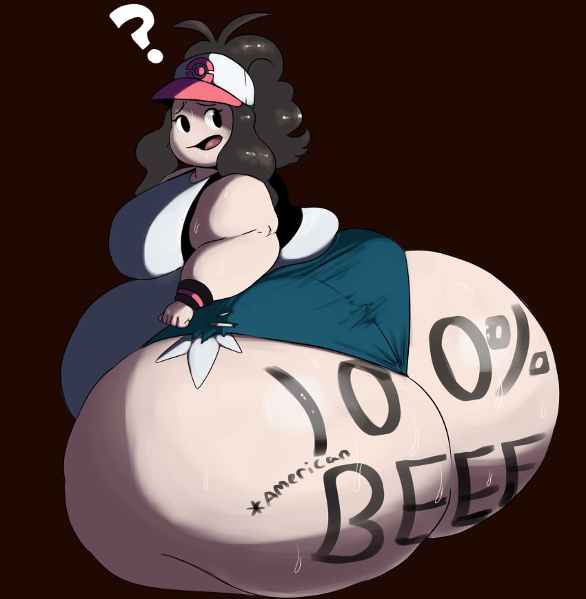 1girls 2021 ? absurd_res ass bbw belly bigladiesidk breasts brown_hair dumptruck_ass english english_text fat fat_arms fat_ass female female_focus gigantic_ass gigantic_thighs hilda_(pokemon) huge_ass huge_belly huge_breasts huge_thighs obese obese_female oblivious plump pokemon pokemon_bw ponytail shorts solo solo_female solo_focus ssbbw sweat sweatdrop sweating text thick_thighs thighs writing_on_ass writing_on_body