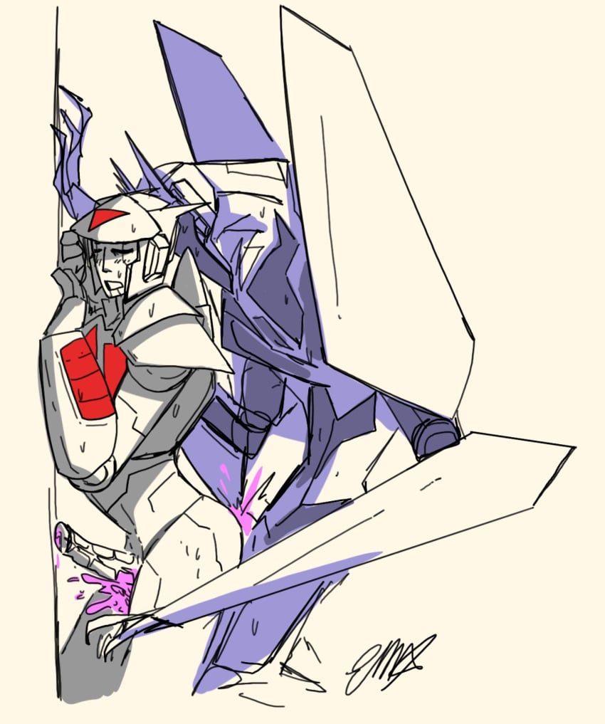 cum_in_ass cumming_from_anal_sex gay_sex nightflyer_oc pinned_to_wall say_gex sketch soundblaster soundblaster_(oc) soundwave star-the-skeleton taller_male transformers transformers_prime