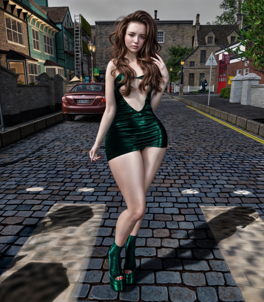 green_eyes minidress red_hair scottish sexy