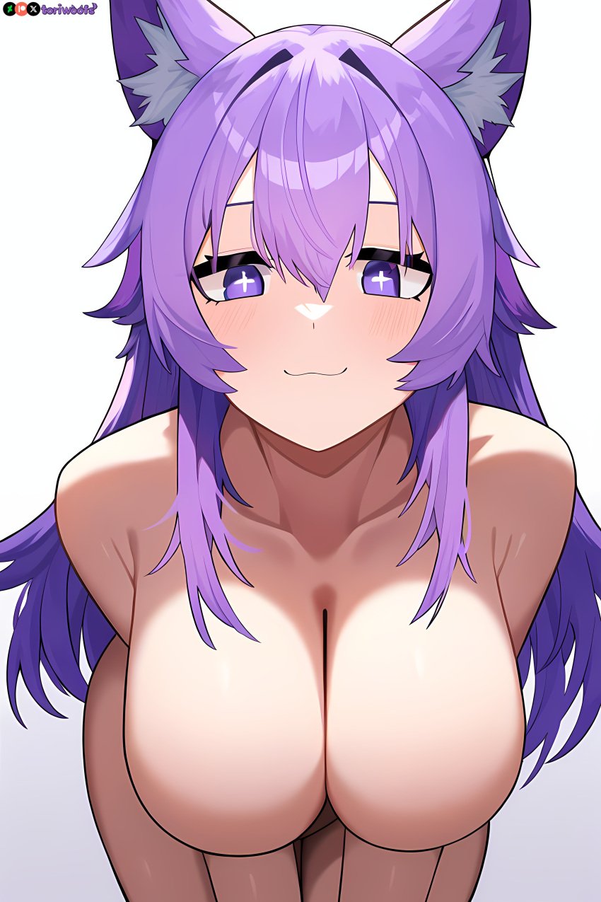 1girls ai_generated big_breasts big_breasts breasts breasts breasts breasts curvy cute dog_ears dog_girl doggirl female female female_focus female_only highres hips huge_boobs huge_breasts kemonomimi light_skin light_skinned_female long_hair nude nude_female patreon_username petgirl petite purple_ears purple_eyes purple_hair purple_tail self_upload thick_thighs thighs tori toriwoofs watermark wavy_hair white_skin white_skinned_female wide_hips wolf_ears