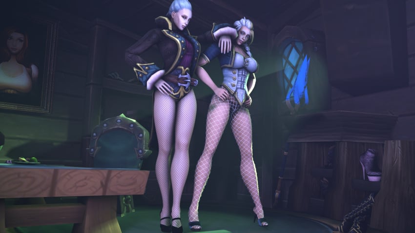 3d alliance_(warcraft) blizzard_entertainment boralus clothed clothes clothing daughter female female_only fishnet fishnet_legwear fishnet_pantyhose fishnet_stockings fishnets heel_boots heels high_heel_boots high_heels human human_mage humanoid jaina_proudmoore katherine_proudmoore kul_tiras mage_(warcraft) milf mother mother_and_daughter pantyhose patreon patreon_username pose posing source_filmmaker teejay22 tights twitter twitter_username warcraft world_of_warcraft