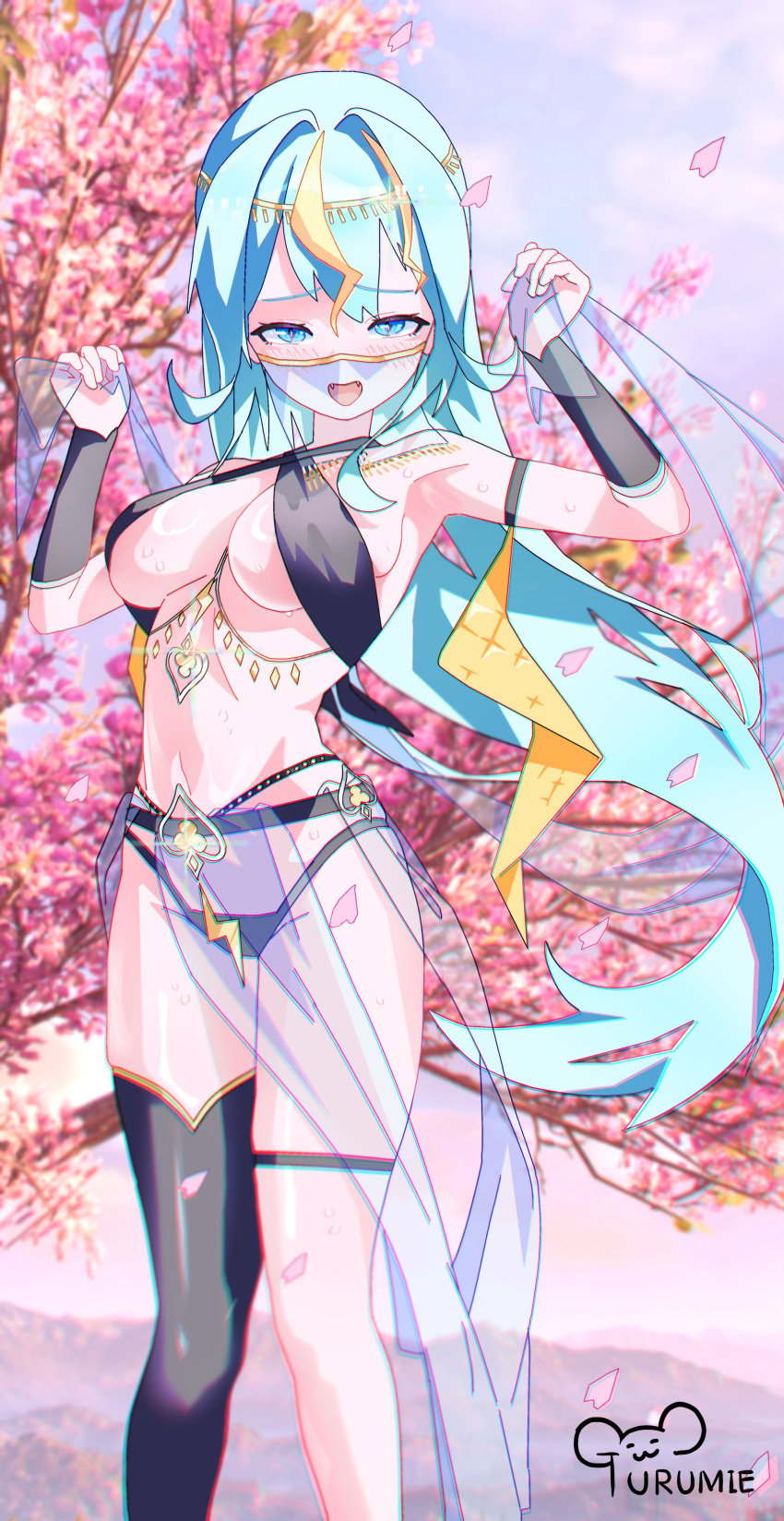 blue_hair female kaminari_clara kurozippurokku phase_connect phase_connect_jp virtual_youtuber