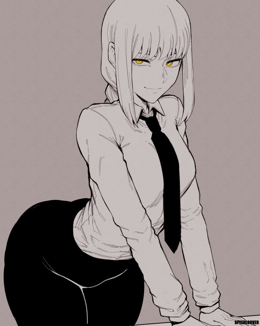 1girls business_woman chainsaw_man child_bearing_hips clothed female female_only fully_clothed hips makima_(chainsaw_man) office_clothing office_lady shounen_jump speedl00ver suit_and_tie thick thick_ass thick_thighs thighs tie wide_hips