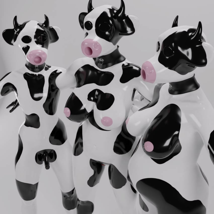 1boy 1femboy 1male 2girls 2girls1boy 3d 3d_(artwork) 3d_model 3d_render anthro beast belly_bulge big_ass big_belly big_breasts black_eyes comorito cow cow_ears cow_girl cow_horns drone drone_suit droneification dronesuit dubious_consent expressionless feeding_tube femboy forced latex latex_clothing latex_suit pregnant pregnant_female questionable_consent rubber rubber_clothing rubber_suit slim_waist small_penis smaller_male snout trapped trapped_in_clothing unknown_species white_skin