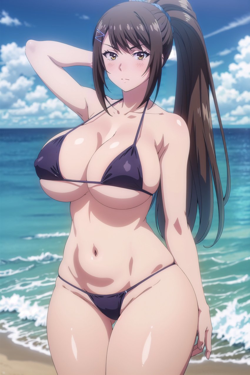 ai_generated arisato_yu big_breasts bikini chabashira_sae classroom_of_the_elite