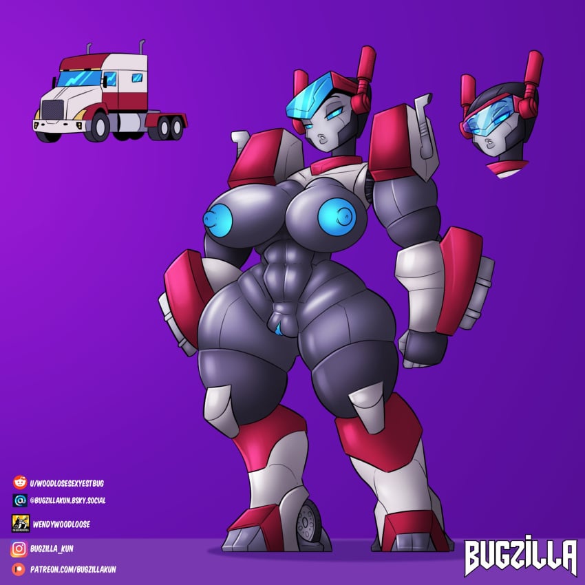 1girls blue_eyes blue_nipples blue_pussy bugzilla fan_character female female_only grey_skin naked naked_female nipples nude nude_female oc original_character puffy_nipples purple_background pussy robot robot_girl robot_humanoid simple_background solo solo_female thick_thighs transformers truck vagina