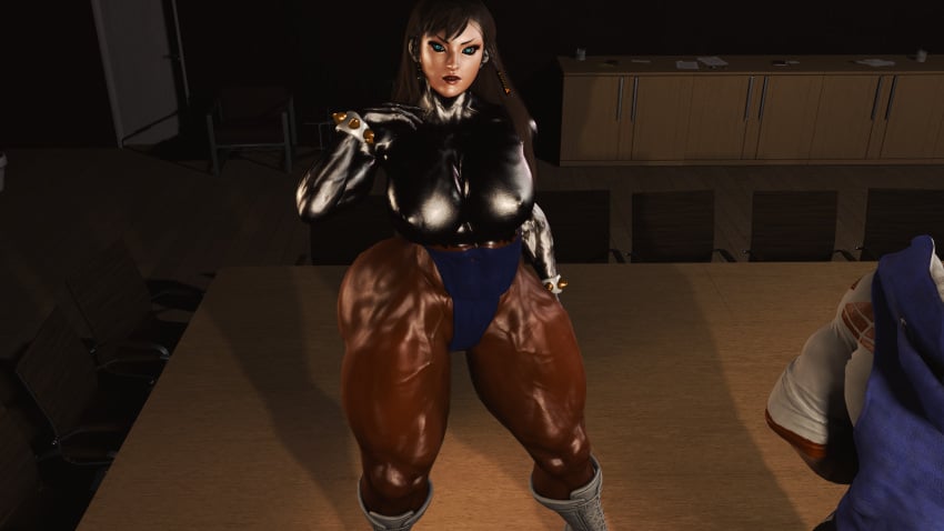 1boy 1girls 3d 3d_model 3d_render abs alternate_hairstyle athletic athletic_female boots brickhouse capcom chrome chun-li chun-li_(battle_ouffit_sfv) cuffs cybernetics female glowing_eyes interracial justfrog-entertainment long_hair luke_sullivan male male/female metallic_body muscular muscular_female muscular_legs muscular_male nanomachines pale-skinned_female pale_skin pantyhose penis street_fighter street_fighter_v tagme thick_thighs thighs thunder_thighs thunderthighs toned toned_body toned_female veins veiny veiny_penis virt-a-mate virtamate